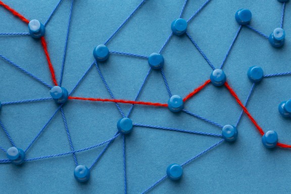 abstract-networking-concept-still-life-arrangement Dots joined together by string